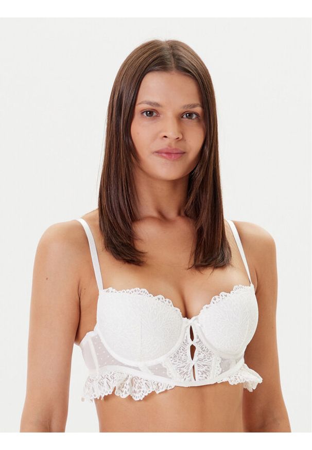 Hunkemöller Biustonosz z fiszbiną 302382 Écru. Materiał: syntetyk