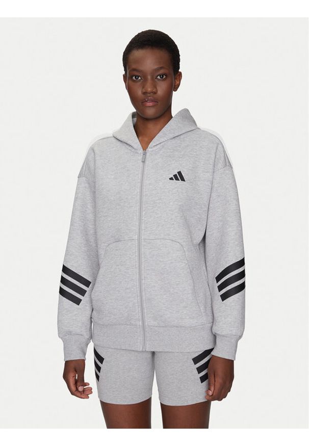 Adidas - adidas Bluza Future Icons 3-Stripes JE0172 Szary Regular Fit. Kolor: szary. Materiał: bawełna
