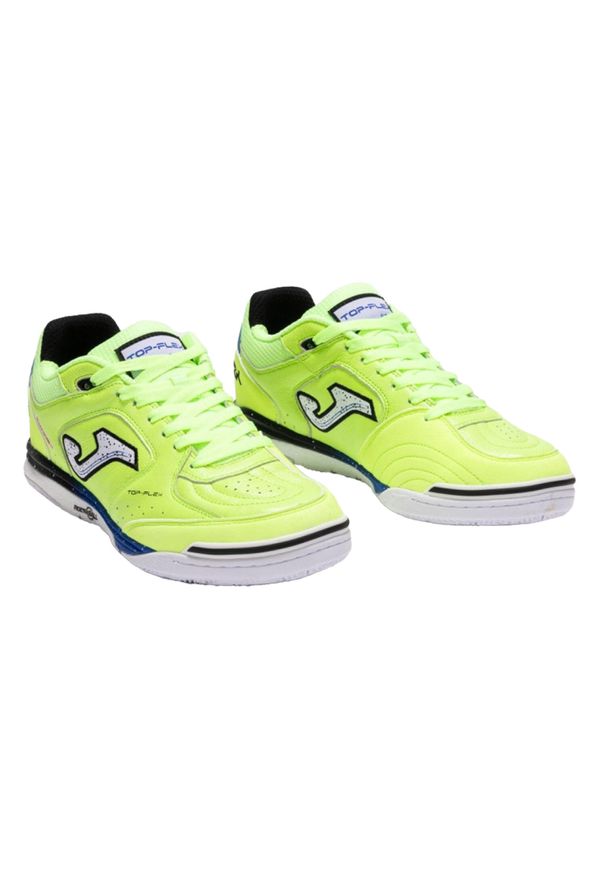 Joma - Męskie Skórzane Halowe Buty Piłkarskie Top Flex Rebound 25. Kolor: szary. Materiał: skóra. Sport: piłka nożna