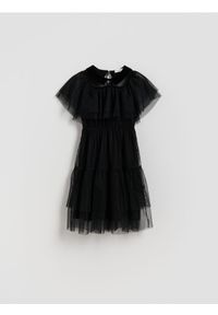 Reserved - Tiulowa sukienka - czarny. Kolor: czarny. Materiał: tiul #1