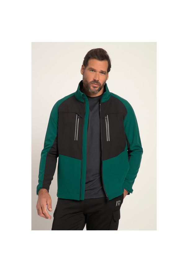 JAY-PI - Męska Kurtka softshellowa FLEXNAMIC® do aktywności na świeżym powietrzu. Typ kołnierza: kołnierzyk stójkowy. Kolekcja: plus size. Kolor: zielony. Materiał: materiał, poliester, elastan. Sport: turystyka piesza