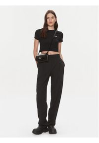 Tommy Jeans T-Shirt Script DW0DW17366 Czarny Slim Fit. Kolor: czarny. Materiał: bawełna