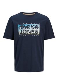 Jack & Jones - Jack&Jones T-Shirt Colton 12268438 Granatowy Standard Fit. Kolor: niebieski. Materiał: bawełna