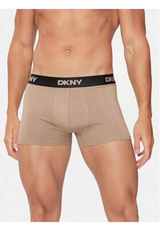 DKNY Komplet 3 par bokserek JESIAH Kolorowy. Materiał: bawełna. Wzór: kolorowy