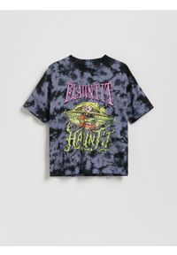 Reserved - T-shirt SpongeBob - granatowy. Kolor: niebieski. Materiał: dzianina, bawełna #1