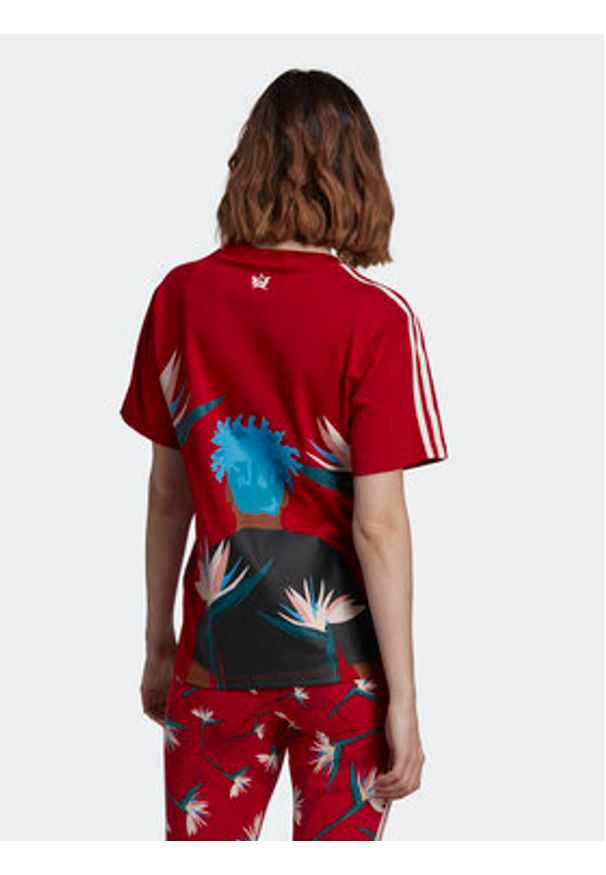Adidas - adidas T-Shirt THEBE MAGUGU HK5209 Czerwony Regular Fit. Kolor: czerwony. Materiał: bawełna