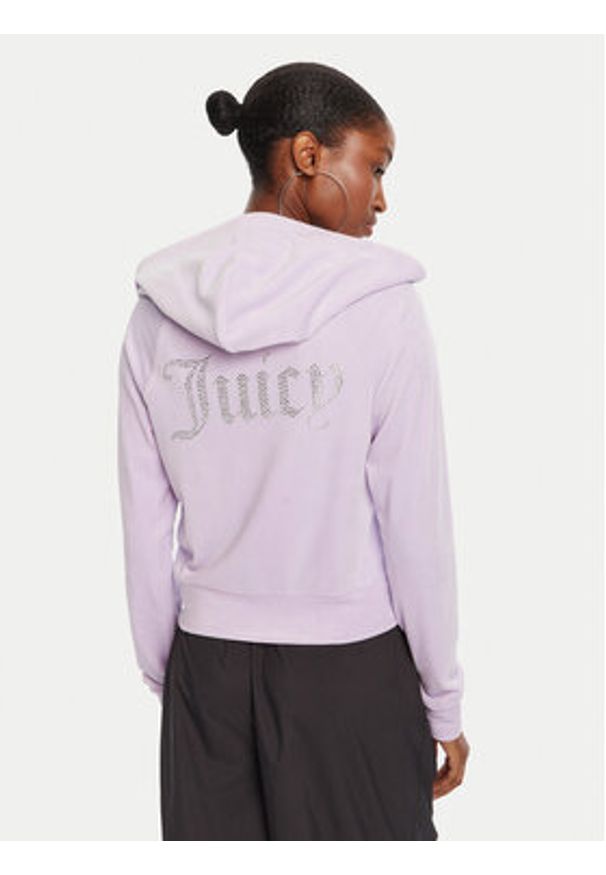 Juicy Couture Bluza Madison JCWA122001 Fioletowy Slim Fit. Kolor: fioletowy. Materiał: syntetyk