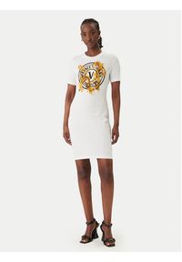 Versace Jeans Couture Sukienka codzienna 80HAOE01 CJ02E Biały Slim Fit. Okazja: na co dzień. Kolor: biały. Materiał: bawełna. Typ sukienki: proste. Styl: casual #5