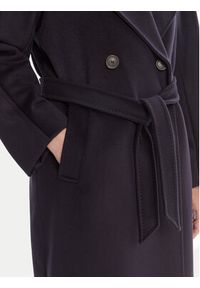 Weekend Max Mara Płaszcz wełniany Resina 2525016031 Granatowy Regular Fit. Kolor: niebieski. Materiał: wełna #4