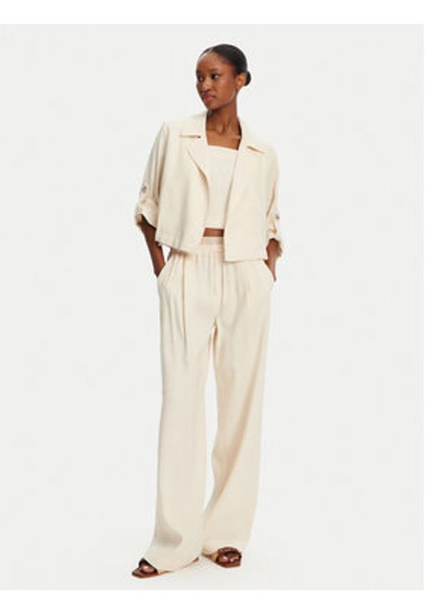 Marella Marynarka Malibu 2513041055 Écru Relaxed Fit. Materiał: len, wiskoza