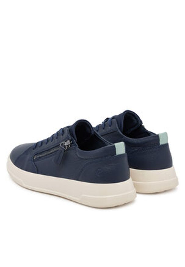 ecco - ECCO Sneakersy 22381354668 Granatowy. Kolor: niebieski. Materiał: skóra
