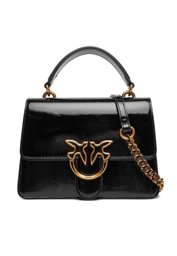 Pinko - PINKO Torebka Love One Top Handle Mini Light PE 25 PLTT 100071 A1UV Czarny. Kolor: czarny. Materiał: skórzane
