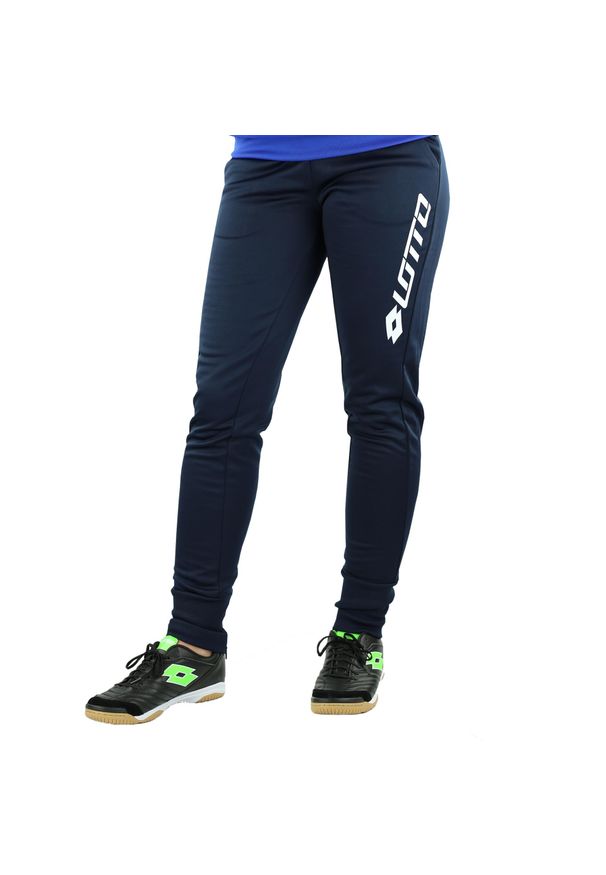 Spodnie dresowe piłkarskie dla dorosłych LOTTO ZENITH EVO RIB. Kolor: niebieski. Materiał: dresówka. Sport: piłka nożna