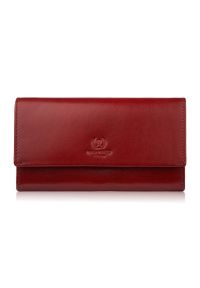 PAOLO PERUZZI - Klasyczny portfel damski skórzany duży czerwony z ochroną RFID Paolo Peruzzi AL-07-RD. Kolor: czerwony. Materiał: skóra #1