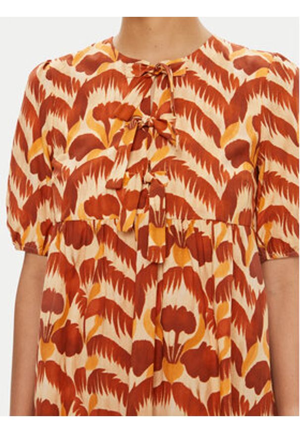 ViCOLO Sukienka letnia TB2447 Pomarańczowy Regular Fit. Kolor: pomarańczowy. Materiał: bawełna. Sezon: lato