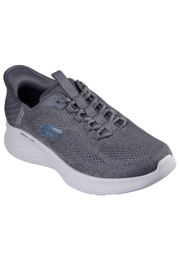 skechers - Buty do chodzenia męskie Skechers 232466OFWT. Kolor: wielokolorowy, niebieski, szary. Materiał: materiał, tkanina. Szerokość cholewki: normalna. Sport: turystyka piesza