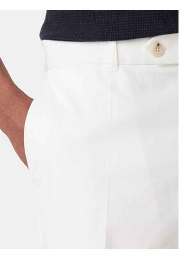 BOSS Spodnie materiałowe C-Genius 50555035 Biały Regular Fit. Kolor: biały. Materiał: bawełna