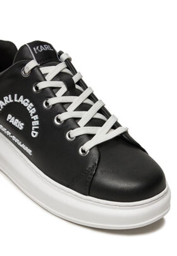 Karl Lagerfeld - KARL LAGERFELD Sneakersy KL62539K Czarny. Kolor: czarny. Materiał: skóra