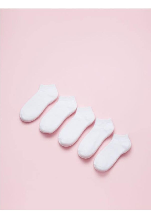 Sinsay - Skarpetki BASIC 5 pack - biały. Kolor: biały