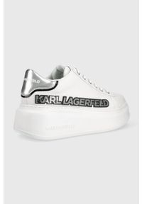 Karl Lagerfeld buty skórzane ANAKAPRI KL63522.01S kolor biały. Zapięcie: sznurówki. Kolor: biały. Materiał: skóra. Obcas: na platformie #4