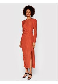 TwinSet - TWINSET Sukienka koktajlowa 222TP2090 Pomarańczowy Regular Fit. Kolor: pomarańczowy. Materiał: wiskoza. Styl: wizytowy #2