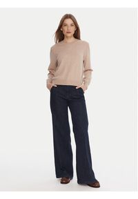 United Colors of Benetton - United Colors Of Benetton Sweter 1002D10BG Beżowy Relaxed Fit. Kolor: beżowy. Materiał: wełna