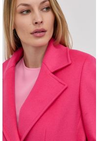MAX&Co. Płaszcz wełniany kolor różowy przejściowy niezapinany. Okazja: na co dzień. Kolor: różowy. Materiał: wełna. Wzór: gładki. Styl: klasyczny, casual #3