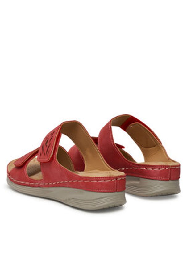 Clara Barson Klapki WYL05010-11 Czerwony. Kolor: czerwony. Materiał: materiał, syntetyk