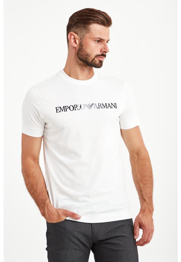 T-shirt Emporio Armani elegancki, w kolorowe wzory