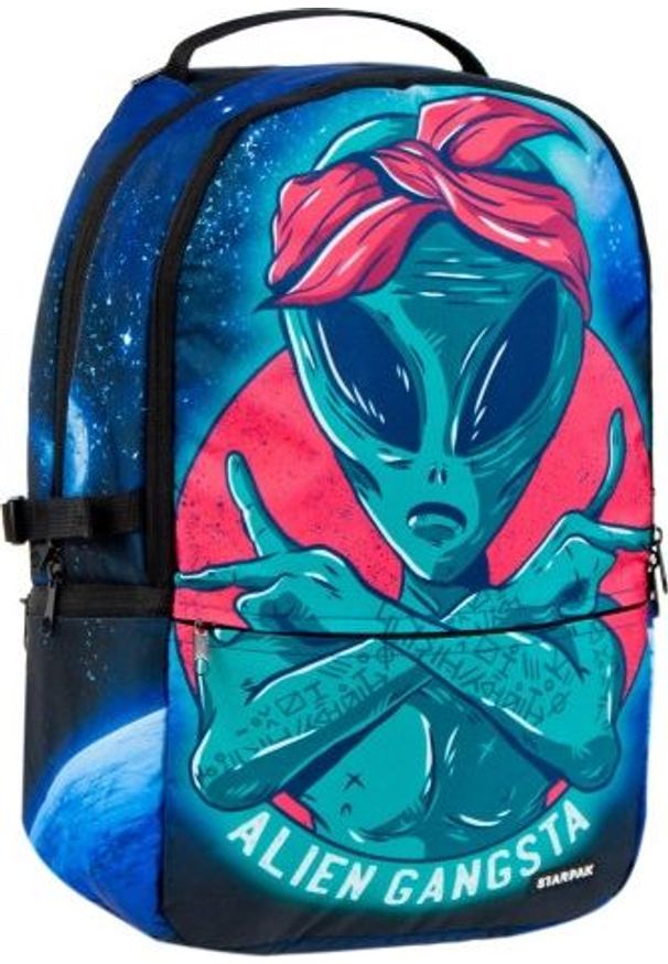 Starpak Plecak szkolny Alien Gangsta niebieski (446578). Kolor: niebieski