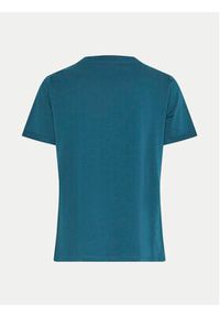Pieces T-Shirt Ria 17120455 Turkusowy Regular Fit. Kolor: turkusowy. Materiał: bawełna