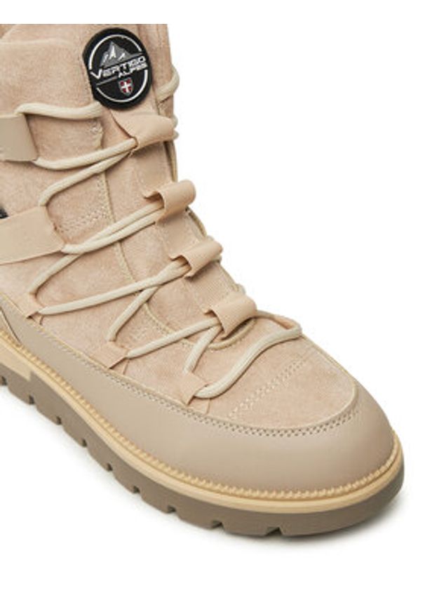 Vertigo Alpes Śniegowce Uate W Écru. Kolor: kremowy. Materiał: skóra