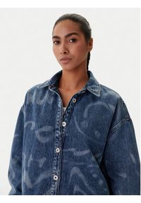 Hugo - HUGO Koszula jeansowa Garesa_4_B 50553558 Niebieski Oversize. Kolor: niebieski. Materiał: bawełna #3