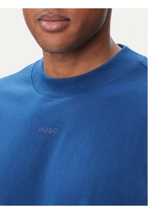 Hugo - HUGO Bluza Daposo 50511029 Niebieski Relaxed Fit. Kolor: niebieski. Materiał: bawełna