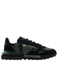 Buty męskie Lacoste Elite Active 750SMA0080-2J9 - zielone. Zapięcie: sznurówki. Kolor: zielony. Materiał: skóra, guma, zamsz, materiał, syntetyk, nylon. Szerokość cholewki: normalna #1
