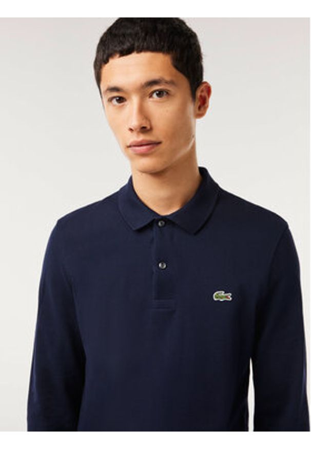 Lacoste Polo PH4013 Granatowy Regular Fit. Typ kołnierza: polo. Kolor: niebieski. Materiał: bawełna