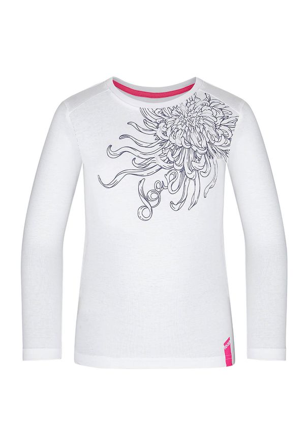 Lowa - Dziecięca koszulka T-Bizel 116 - Miękka bawełna z pięknym nadrukiem. Kolor: różowy. Materiał: bawełna. Długość rękawa: długi rękaw. Wzór: nadruk. Styl: elegancki