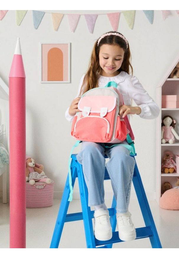 Sinsay - Jeansy wide leg z ozdobymi kieszeniami - niebieski. Kolor: niebieski