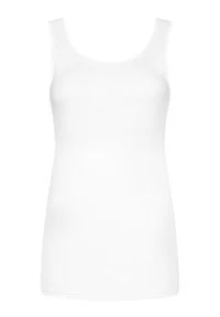 Triumph Top Katia Basics 10181826 Biały Slim Fit. Kolor: biały. Materiał: bawełna #3
