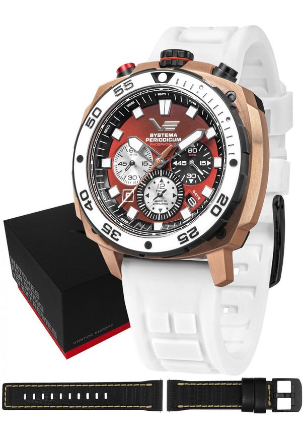 Zegarek męski Vostok Europe VK67-650E724SWL biały. Kolor: biały