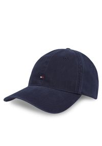 TOMMY HILFIGER - Tommy Hilfiger Czapka z daszkiem Essential Flag Soft Cap AW0AW17131 Granatowy. Kolor: niebieski. Materiał: bawełna, materiał