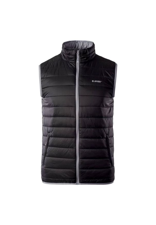 Hi-tec - Kamizelka bezrękawnik męski Hi-Tec Solner - ciemnoszary, Rozmiar M. Typ kołnierza: kołnierzyk stójkowy. Kolor: szary. Materiał: poliester, nylon. Długość rękawa: bez rękawów