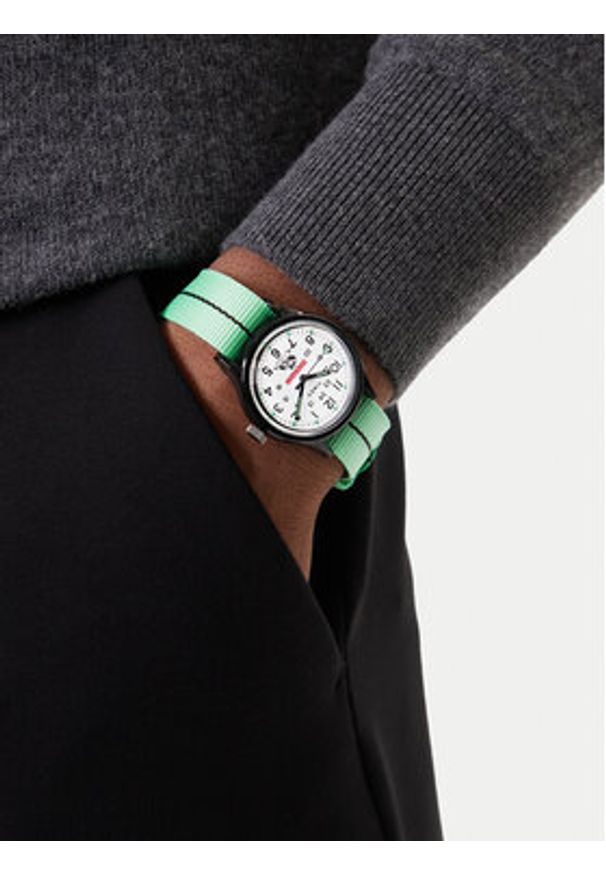 Timex Zegarek Lab Collab TW2Y47100 Zielony. Kolor: zielony. Styl: wakacyjny