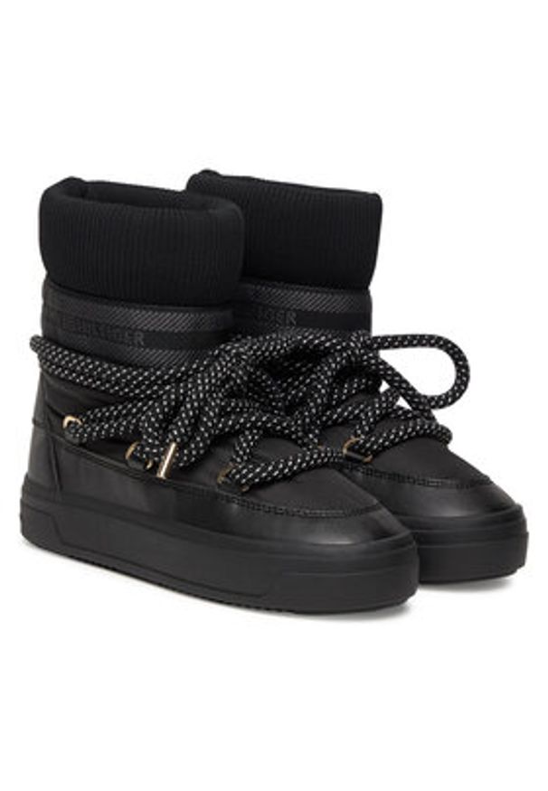 TOMMY HILFIGER - Tommy Hilfiger Śniegowce Snow Boot Water Repellent FW0FW09260 Czarny. Kolor: czarny. Materiał: materiał