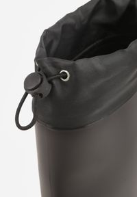 Born2be - Czarne Kalosze ze Stoperem na Cholewce Eunosa. Okazja: na co dzień. Kolor: czarny. Materiał: jeans. Szerokość cholewki: normalna. Styl: casual, elegancki #2