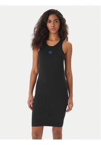 Hugo - HUGO Sukienka codzienna Necerie_B 50563773 Czarny Extra Slim Fit. Okazja: na co dzień. Kolor: czarny. Materiał: bawełna. Typ sukienki: proste. Styl: casual #1