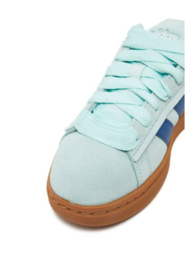Adidas - adidas Sneakersy Grand Court Alpha JI1718 Niebieski. Kolor: niebieski. Materiał: skóra, zamsz