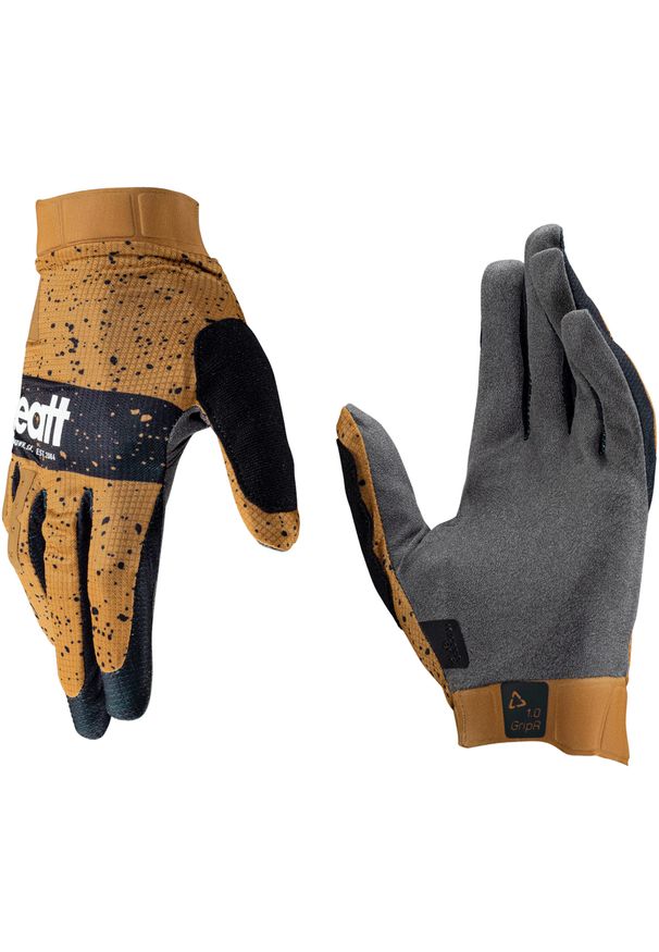 LEATT - Rękawiczki rowerowe Leatt Glove MTB 1.0 GripR. Kolor: czerwony, wielokolorowy, brązowy. Sport: kolarstwo