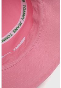Tommy Jeans kapelusz bawełniany kolor różowy. Kolor: różowy. Materiał: bawełna #2