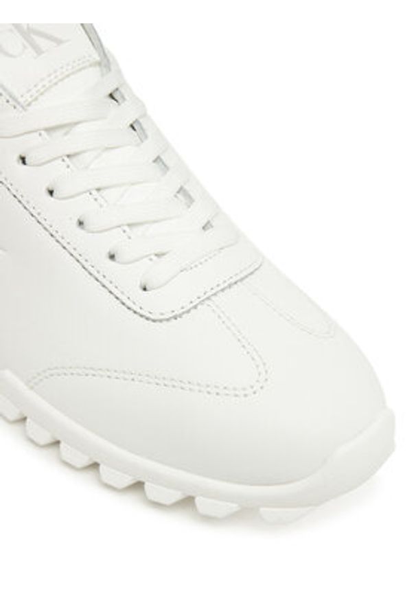Calvin Klein Sneakersy Low Profile Runner Lth Mg YW0YW02049 Biały. Kolor: biały. Materiał: skóra